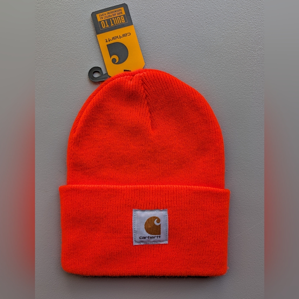 New, Carhartt Orange Adult Beanie